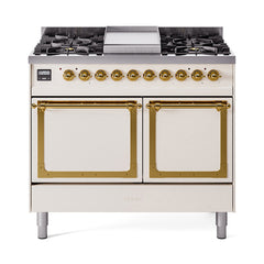 ILVE  Nostalgie II Noblesse 40" Dual Fuel Range with 6 Burners Solid Door - UND40FQNMP