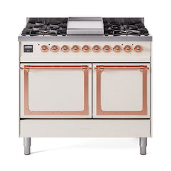 ILVE  Nostalgie II Noblesse 40" Dual Fuel Range with 6 Burners Solid Door - UND40FQNMP