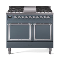 ILVE  Nostalgie II Noblesse 40" Dual Fuel Range with 6 Burners Solid Door - UND40FQNMP