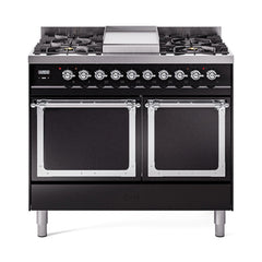 ILVE  Nostalgie II Noblesse 40" Dual Fuel Range with 6 Burners Solid Door - UND40FQNMP