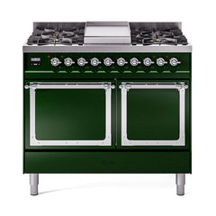 ILVE  Nostalgie II Noblesse 40" Dual Fuel Range with 6 Burners Solid Door - UND40FQNMP