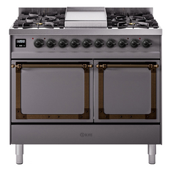 ILVE  Nostalgie II Noblesse 40" Dual Fuel Range with 6 Burners Solid Door - UND40FQNMP