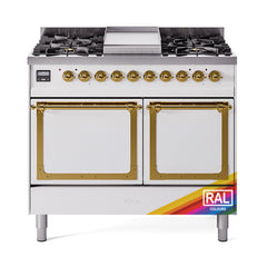ILVE  Nostalgie II Noblesse 40" Dual Fuel Range with 6 Burners Solid Door - UND40FQNMP