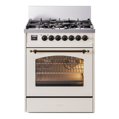 ILVE  Nostalgie II 30 inch Dual Fuel Range with 5 Burners Triple Glass Door - UP30NMP