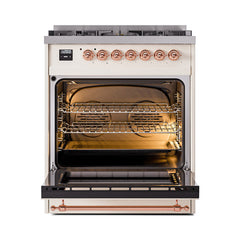 ILVE  Nostalgie II 30 inch Dual Fuel Range with 5 Burners Triple Glass Door - UP30NMP