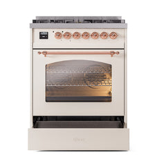 ILVE  Nostalgie II 30 inch Dual Fuel Range with 5 Burners Triple Glass Door - UP30NMP