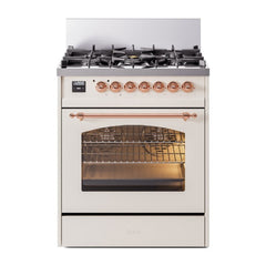 ILVE  Nostalgie II 30 inch Dual Fuel Range with 5 Burners Triple Glass Door - UP30NMP