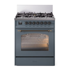 ILVE  Nostalgie II 30 inch Dual Fuel Range with 5 Burners Triple Glass Door - UP30NMP