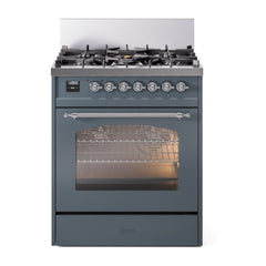 ILVE  Nostalgie II 30 inch Dual Fuel Range with 5 Burners Triple Glass Door - UP30NMP
