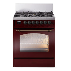 ILVE  Nostalgie II 30 inch Dual Fuel Range with 5 Burners Triple Glass Door - UP30NMP