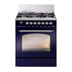 ILVE  Nostalgie II 30 inch Dual Fuel Range with 5 Burners Triple Glass Door - UP30NMP