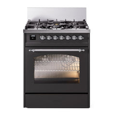 ILVE  Nostalgie II 30 inch Dual Fuel Range with 5 Burners Triple Glass Door - UP30NMP