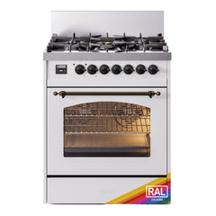 ILVE  Nostalgie II 30 inch Dual Fuel Range with 5 Burners Triple Glass Door - UP30NMP