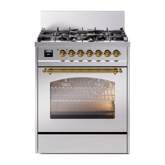 ILVE  Nostalgie II 30 inch Dual Fuel Range with 5 Burners Triple Glass Door - UP30NMP