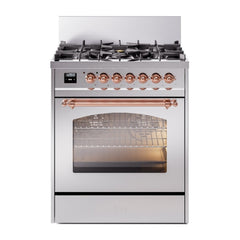 ILVE  Nostalgie II 30 inch Dual Fuel Range with 5 Burners Triple Glass Door - UP30NMP