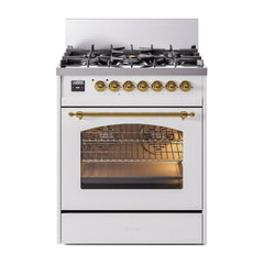 ILVE  Nostalgie II 30 inch Dual Fuel Range with 5 Burners Triple Glass Door - UP30NMP