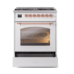 ILVE  Nostalgie II 30 inch Dual Fuel Range with 5 Burners Triple Glass Door - UP30NMP