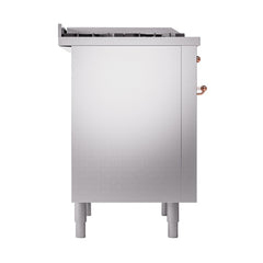 ILVE Nostalgie II 36" Dual Fuel Range with 6 Burners and Griddle Solid Door - UP36FQNMP