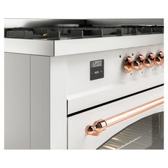 ILVE Nostalgie II 60 Inch Dual Fuel Range – 9 Sealed Burners & Griddle Triple Glass Door - UP60FNMP