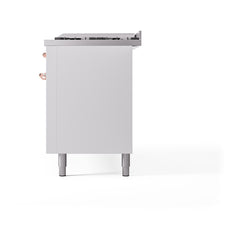 ILVE Nostalgie II 60 Inch Dual Fuel Range 9 Sealed Burners + Griddle, Solid Door - UP60FQNMP