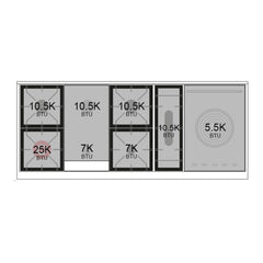 ILVE Nostalgie II 60 Inch Dual Fuel Range with 7 Sealed Burners, Griddle & French TopTriple Glass Door - UP60FSNMP