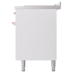 ILVE Nostalgie II 60 Inch Dual Fuel Range with 7 Sealed Burners, Griddle & French TopTriple Glass Door - UP60FSNMP