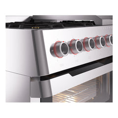 ILVE Panoramagic 48″ Dual Fuel Range with 8 Burners & Griddle, 5.02 cu. ft. - UPM12FDS3SS