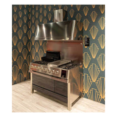 ILVE Panoramagic 48″ Dual Fuel Range with 8 Burners & Griddle, 5.02 cu. ft. - UPM12FDS3SS