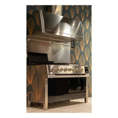 ILVE Panoramagic 48″ Dual Fuel Range with 8 Burners & Griddle, 5.02 cu. ft. - UPM12FDS3SS