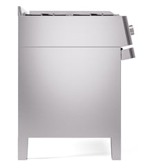 ILVE Panoramagic 48″ Dual Fuel Range with 8 Burners & Griddle, 5.02 cu. ft. - UPM12FDS3SS