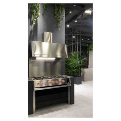 ILVE Panoramagic 48″ Dual Fuel Range with 8 Burners & Griddle, 5.02 cu. ft. - UPM12FDS3SS