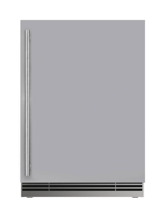 U-Line 24 Inch Compact Refrigerator with 5.1 cu. ft. Capacity, 3 Glass Shelves, Sabbath Mode, Door Alarm, LED Lighting, Field Reversible Door, and ENERGY STAR: Stainless Steel Solid - URRE324