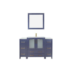 Vanity Art 54-Inch Single Sink Bathroom Vanity Set with Ceramic Top, Soft-Closing Doors, and Drawers - CVB30-54