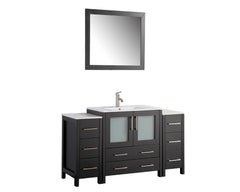 Vanity Art 54-Inch Single Sink Bathroom Vanity Set with Ceramic Top, Soft-Closing Doors, and Drawers - CVB30-54