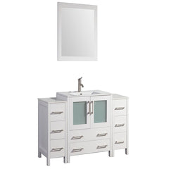 Vanity Art 54-Inch Single Sink Bathroom Vanity Set with Ceramic Top, Soft-Closing Doors, and Drawers - CVB30-54
