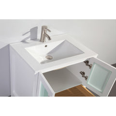 Vanity Art 72-Double Sink Bath Vanity with White Ceramic Top and Mirror - VA3030-72