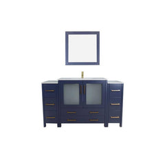 Vanity Art 60-Inch Single Sink Bathroom Vanity Set with Ceramic Top, Soft Closing Doors and Drawers - CVB36-60