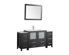 Vanity Art 60-Inch Single Sink Bathroom Vanity Set with Ceramic Top, Soft Closing Doors and Drawers - CVB36-60