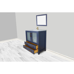 VANITY ART 36" Single Basin Bathroom Vanity with Top in White Ceramic and Mirror - VA3036