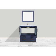 VANITY ART 36" Single Basin Bathroom Vanity with Top in White Ceramic and Mirror - VA3036