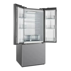 Verona 30 inch Freestanding French Door Refrigerator with 18.2 cu. ft. Capacity, Automatic Ice Maker, Recessed Handle - VEFFD3018RISL - The Home Selection