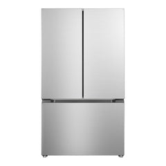 Verona 36 inch Freestanding French Door Refrigerator with 20.3 cu. ft. Capacity, Automatic Ice Maker, Recessed Handle - VEFFD3620RISL - The Home Selection