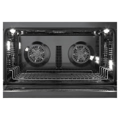 Verona 36" Ultima Midnight Collection Freestanding Dual Fuel Range with 5 Sealed SABAF Brass Burners, 5 cu. ft. Oven Capacity in Matte Black - VMFSGE365EE