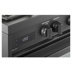 Verona 36" Ultima Midnight Collection Freestanding Dual Fuel Range with 5 Sealed SABAF Brass Burners, 5 cu. ft. Oven Capacity in Matte Black - VMFSGE365EE