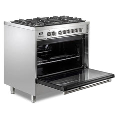 Verona  36" Prima Series Freestanding Dual Fuel Range – Stainless Steel - VPRFSGE365SS