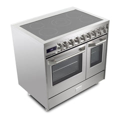 Verona 36 inch Ultima Double Oven Electric Range with 5 Radiant Elements, 4.1 cu. ft. Total Oven Capacity - VUFSEE365D