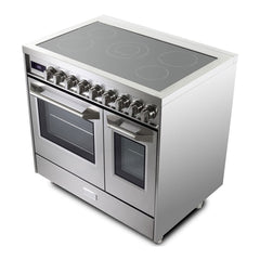 Verona 36 inch Ultima Double Oven Electric Range with 5 Radiant Elements, 4.1 cu. ft. Total Oven Capacity - VUFSEE365D