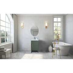 Vanity Art 20-Inch Bathroom Vanity: Single Sink, Ceramic Top, Soft-Closing Doors, Solid Wood Frame - CVI20