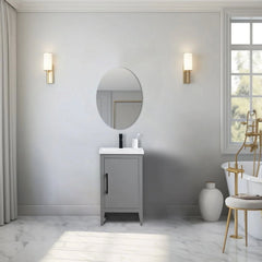 Vanity Art 20-Inch Bathroom Vanity: Single Sink, Ceramic Top, Soft-Closing Doors, Solid Wood Frame - CVI20