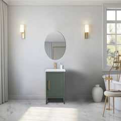 Vanity Art 20-Inch Bathroom Vanity: Single Sink, Ceramic Top, Soft-Closing Doors, Solid Wood Frame - CVI20